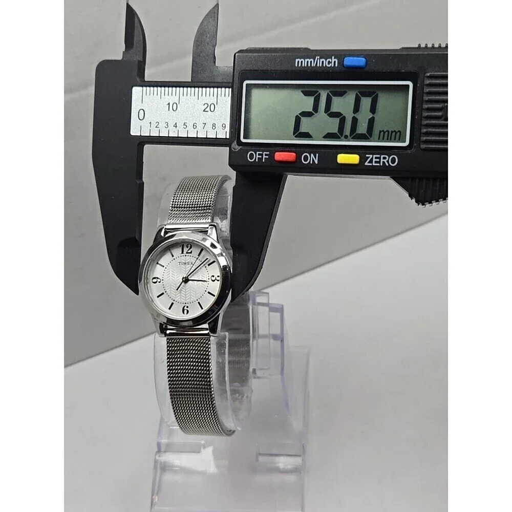 Timex Casey Dress Silver Mesh Womens Quartz Watch New Battery Water Resist WR30M